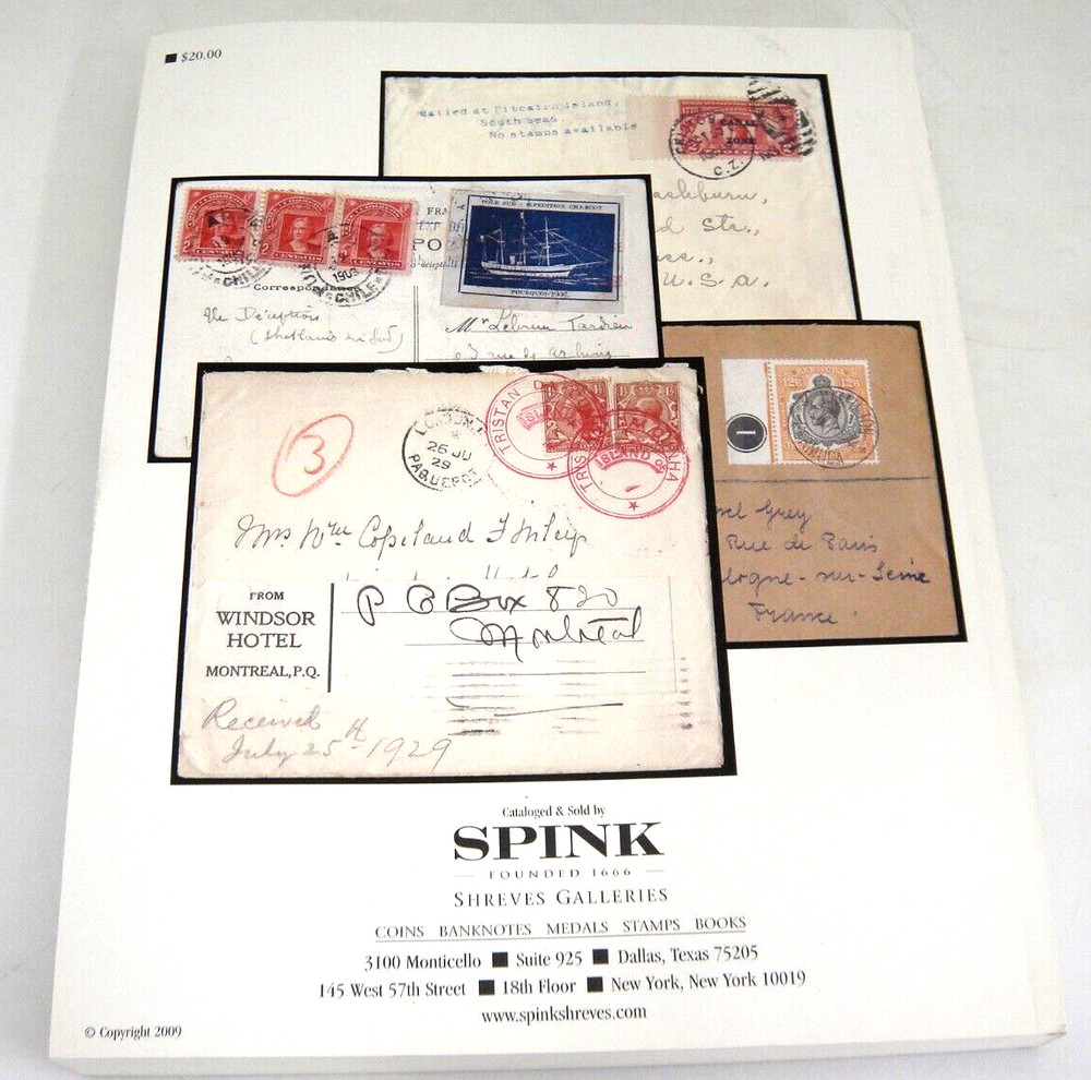 Spink Shreves Stamp Auction Catalog Whaling Covers Errors Antarctic 2009