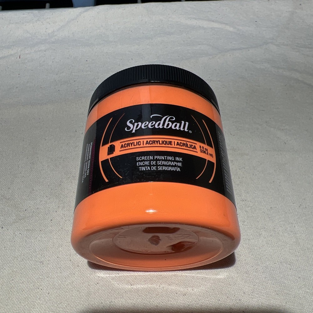 Speedball Acrylic Screen Printing Ink Orange Fluorescent