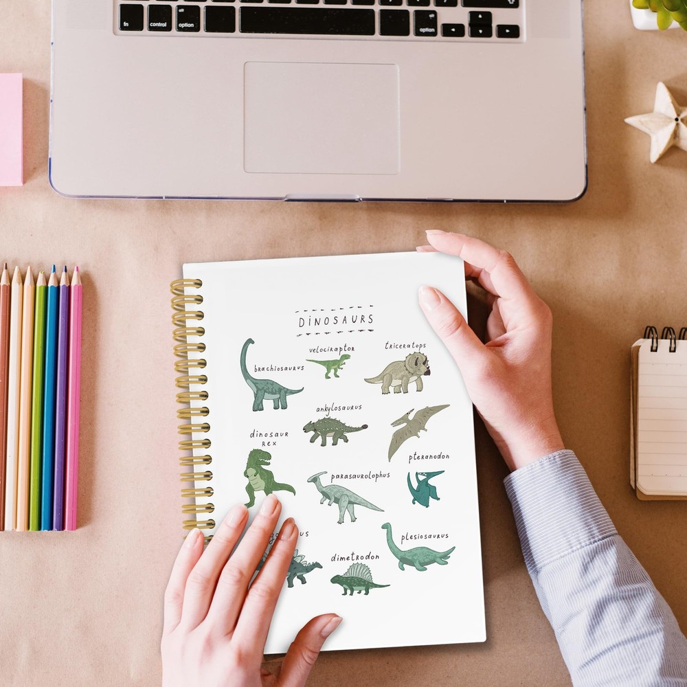 XPH Dinosaurs Species Spiral Notebook, Cute Learning Journaling Notebooks...
