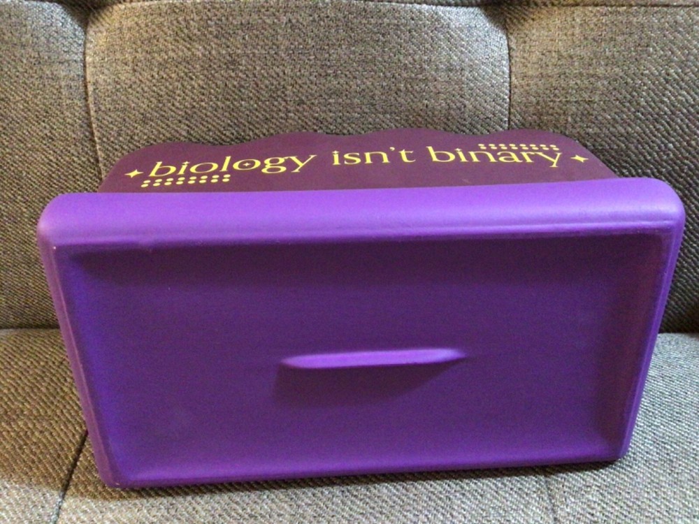 Target Pride Collection Biology Isn't Binary Purple Ceramic Pot Planter NEW