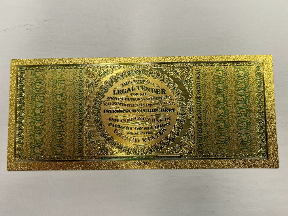 1863  $100 Eagle Gold foil note.For entertainment only.