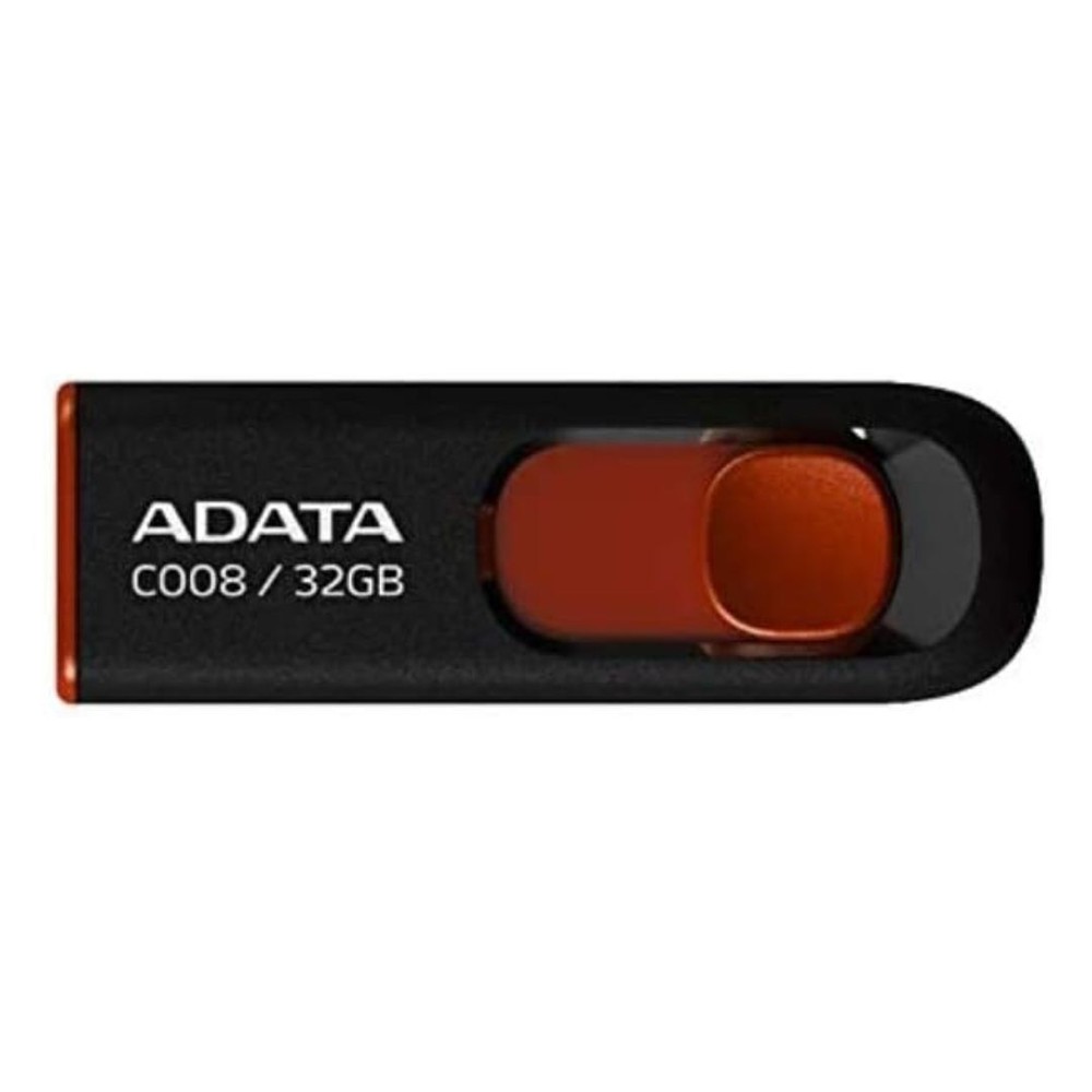 ADATA 32GB USB 2.0 Retractable Capless Flash Drive Red