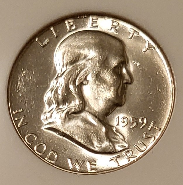 1959 Franklin Half Dollar MS65 NGC