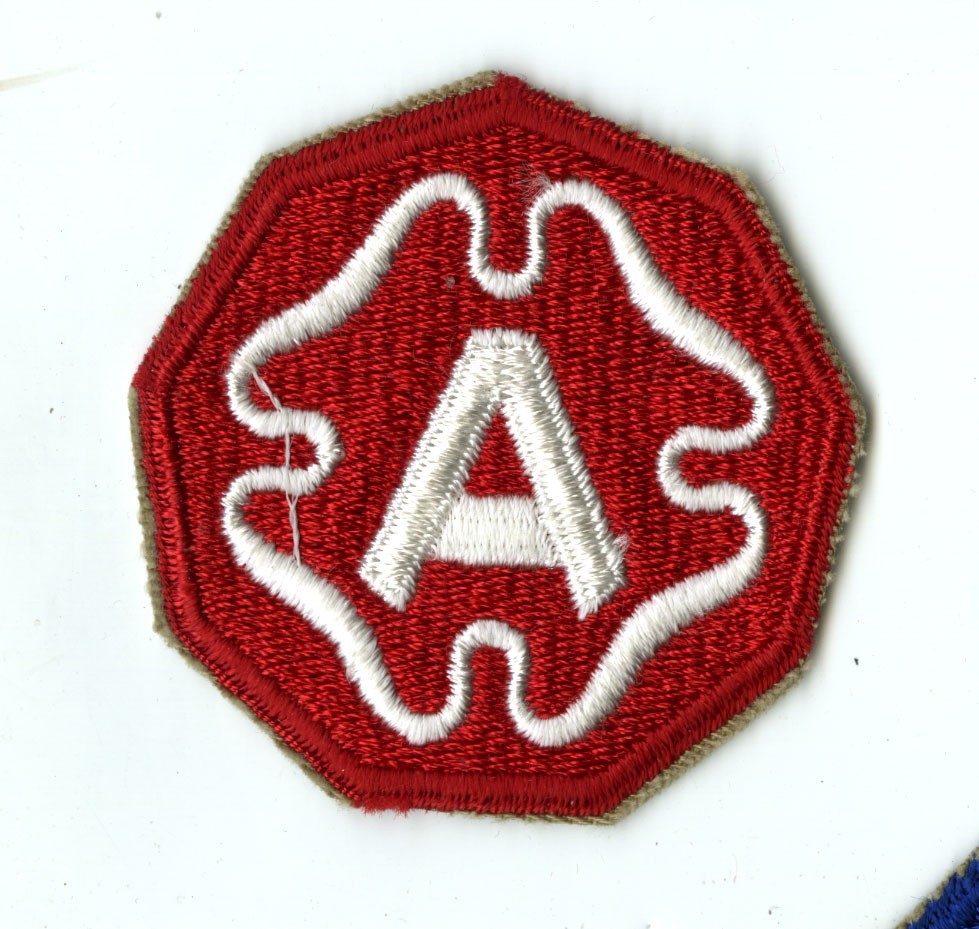 Ninth Army White Back Patch Europe Bulge Germany