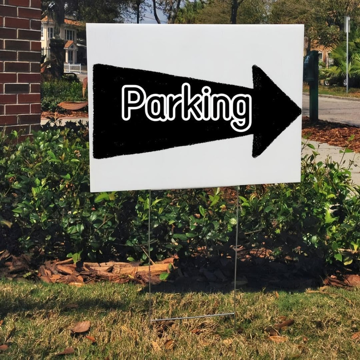 10 Pack 18 x 12 Inches White Corrugated Plastic Yard Sign with Metal Stakes f...