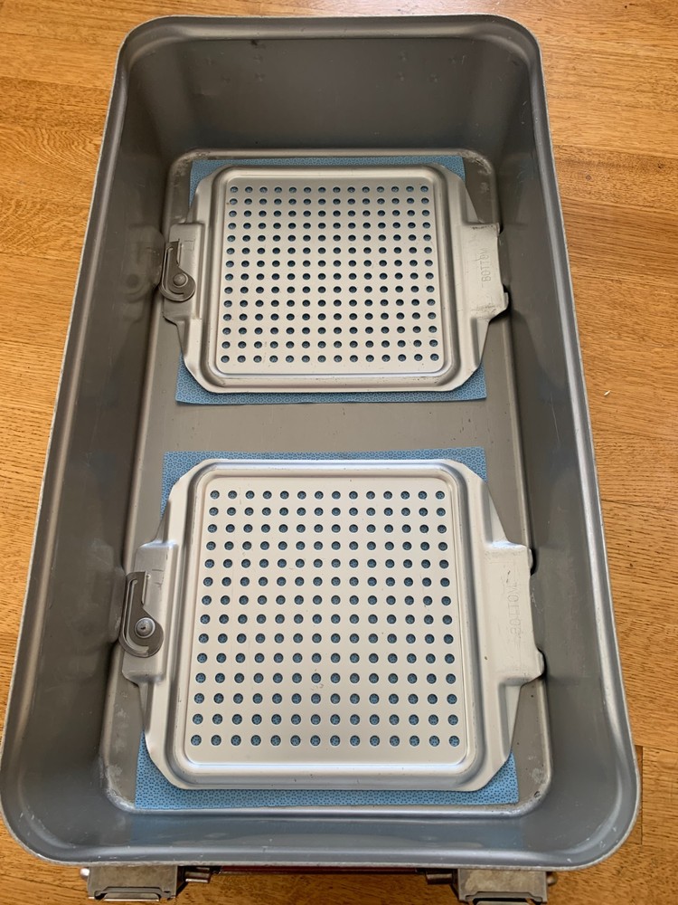 V. Mueller Genesis Full Size Sterilization Case Container 23"x12"x6" w/ Basket