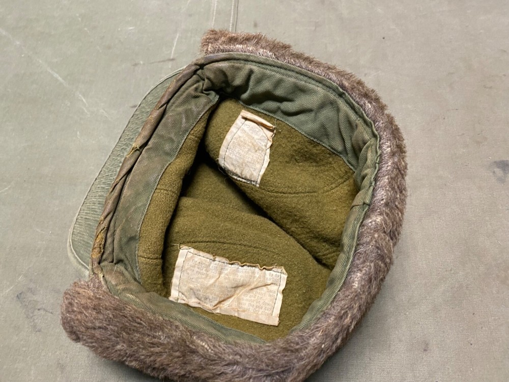 ORIGINAL POST WWII US ARMY M1943 WINTER PILE HAT CAP-MEDIUM SIZE 7