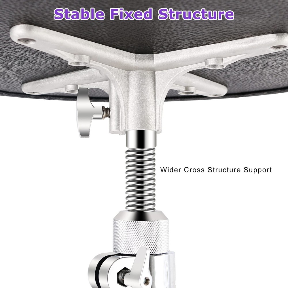 EASTROCK Drum Throne Adjustable Height, Drum Stools Rotatable Padded Motorcyc...