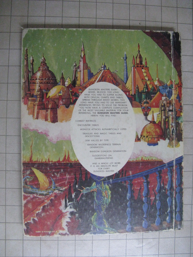 DUNGEON MASTERS GUIDE yellow flyleaf 1E dmg AD&D D&D Advanced Dungeons & Dragons