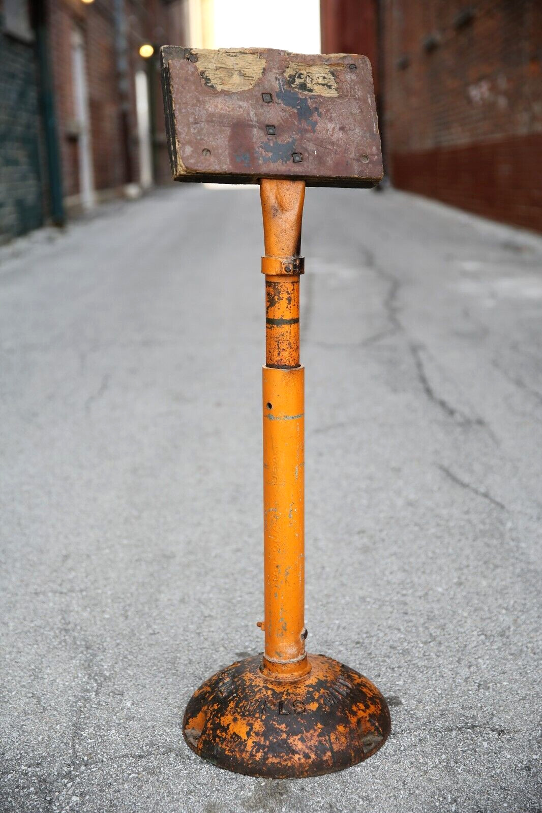 Vintage Air Meter Stand industrial cast iron base service station antique rack