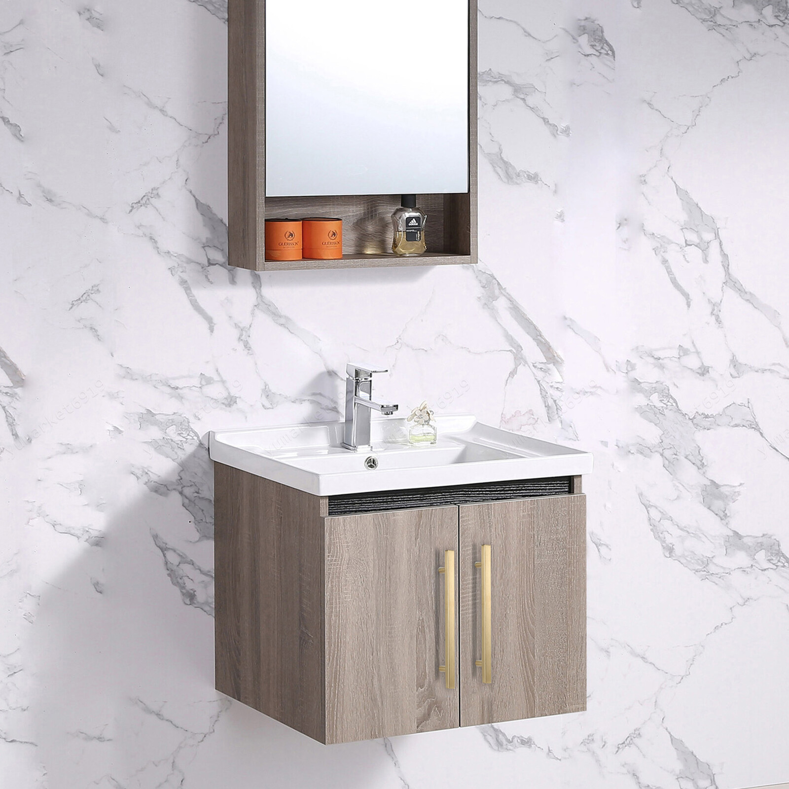 Stainless Steel Kitchen Square Cabinet Handles Brushed Gold T-Bar Drawer Pulls