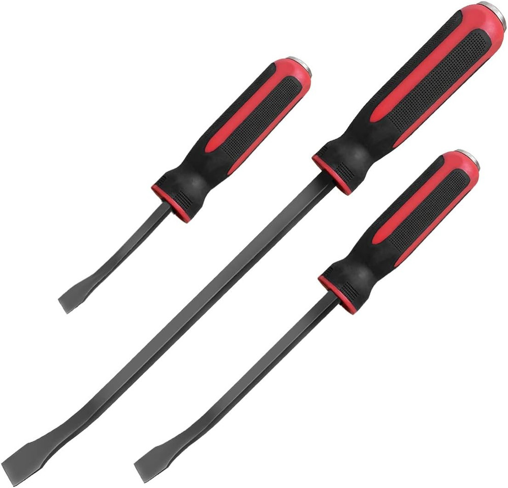 ROTATION Pry Bar Set, Strike Cap Handle, Angled Tip, Rust Proof Finish, Machanic