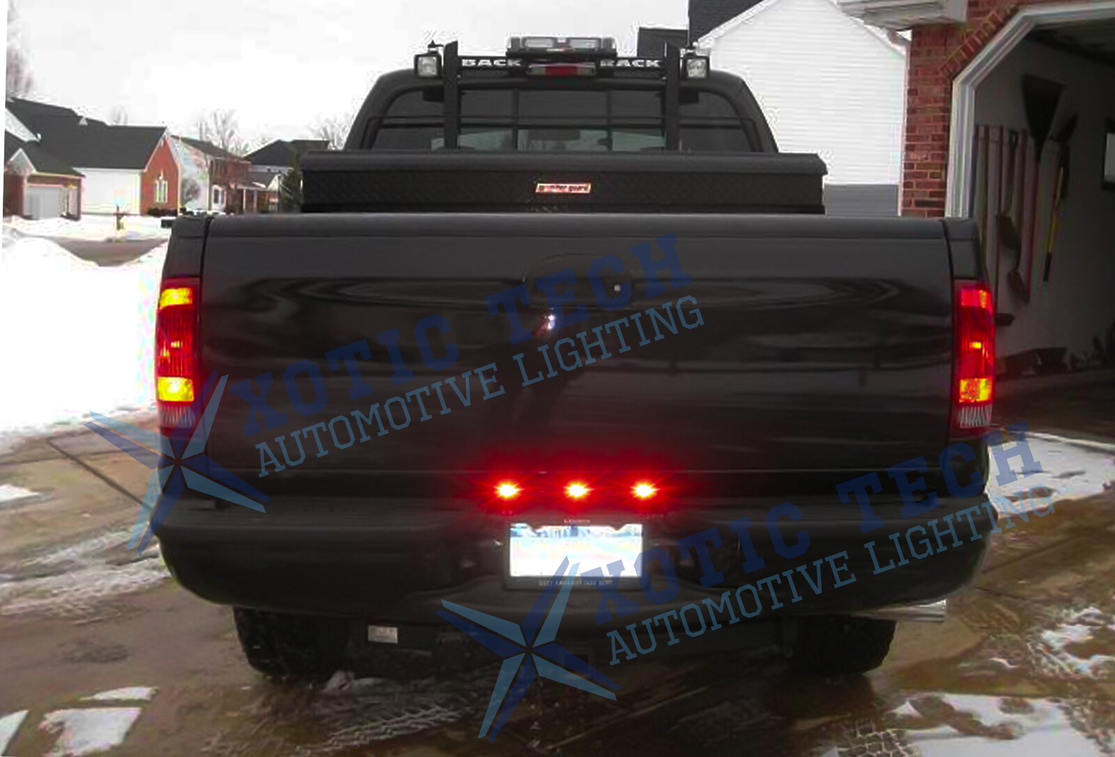 For Dodge Ram 1500 2500 3500 Red Smoked LED Rear Tailgate Trunk Tail Light Bar