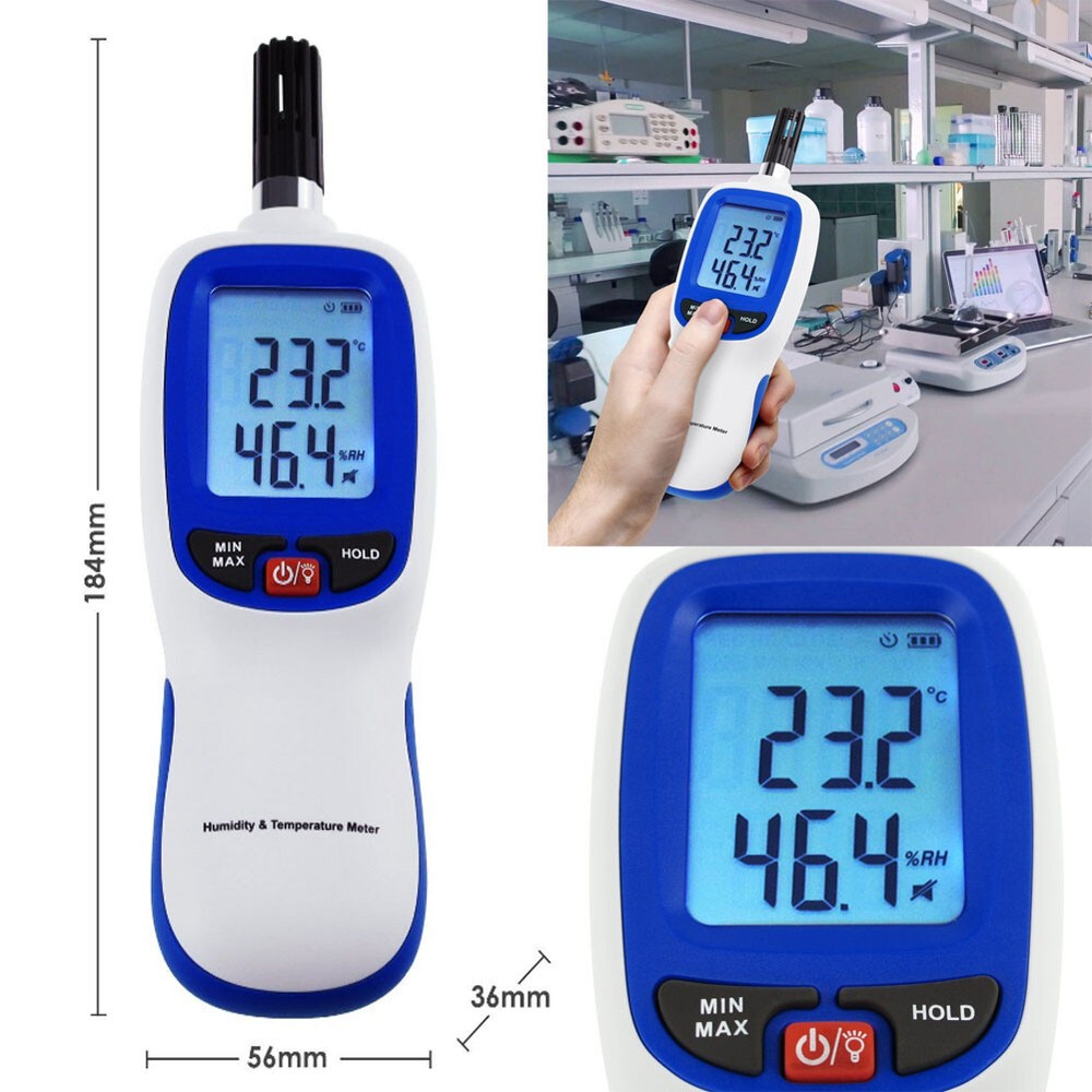 Portable Digital Humidity & Temperature Meter -4~158°F Range new