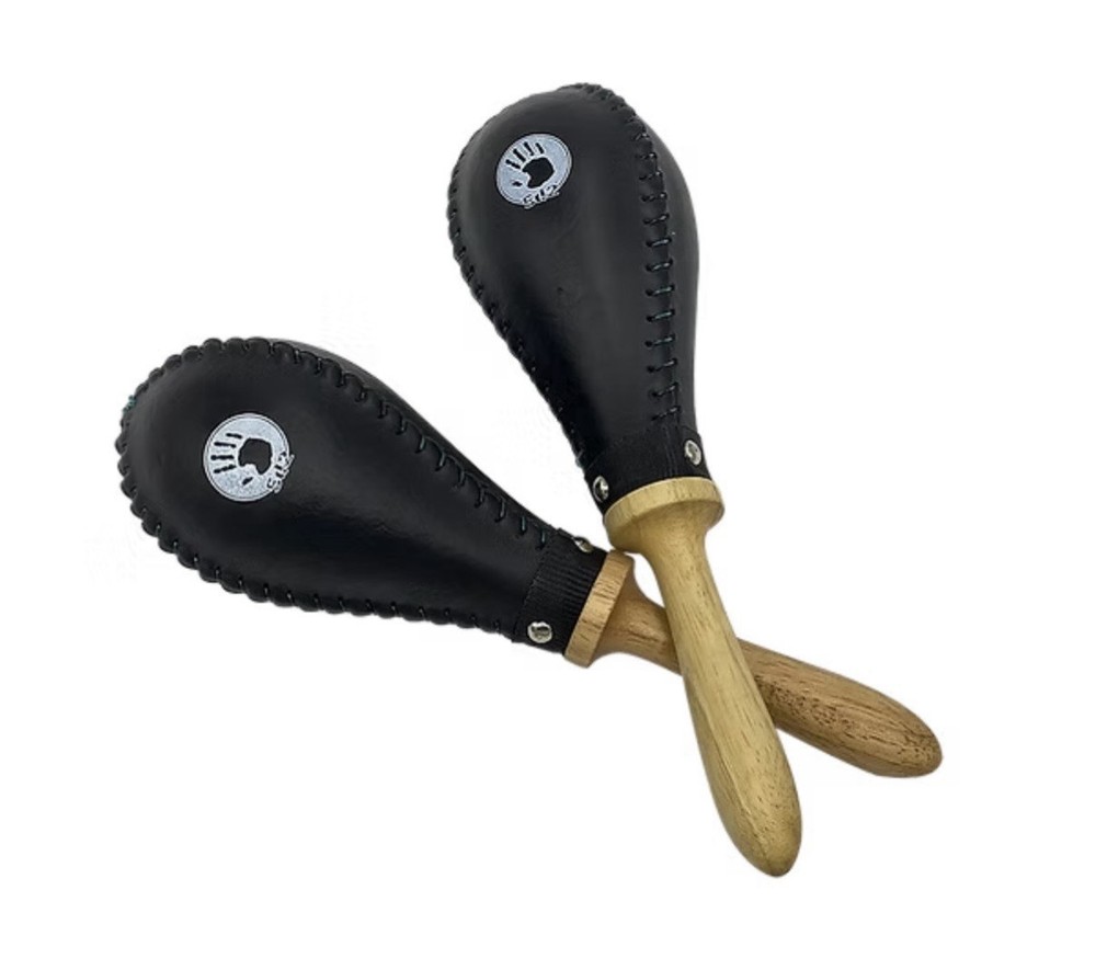 5d2 Professional Large Rawhide Maracas ( Black)