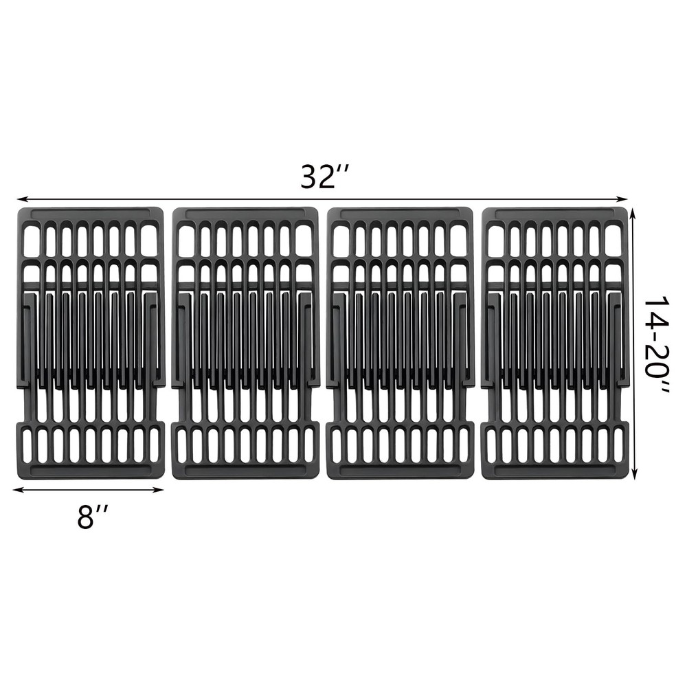 Cast Iron Adjustable Cooking Grates Replacement Universal Expandable Adjust C...