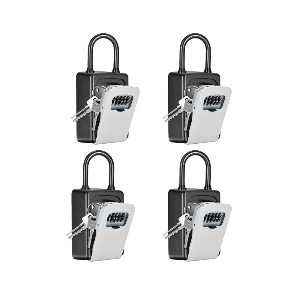 Portable Key Lock Box, Upgrade Clearly Visible Numbers, Lock Box Wall Mounted...