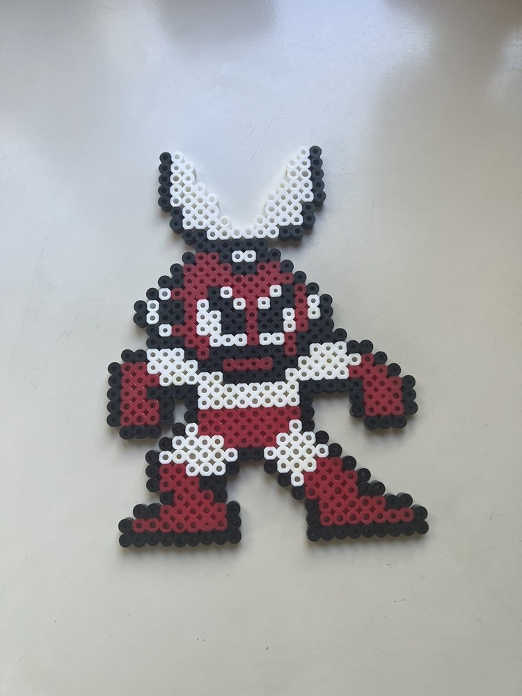 Cut Man Mega Man Perler Bead Retro Sprite Pixel Art