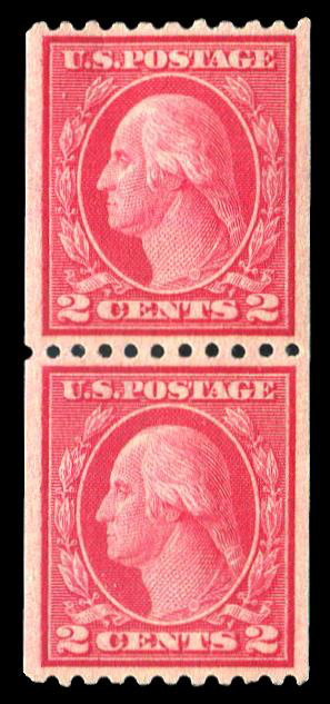 #487 MNH Coil Pair PSE Graded 95, PSE Cert #01281113