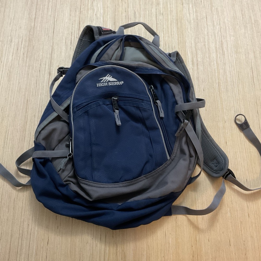 High Sierra Fatboy Daypack Backpack Blue Gray  Adjustable