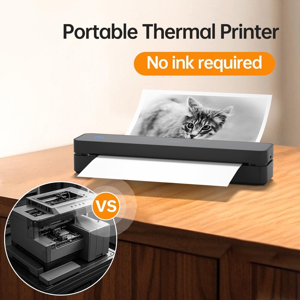 PRT Portable Printers Wireless for Travel - Bluetooth Thermal Printer Support...