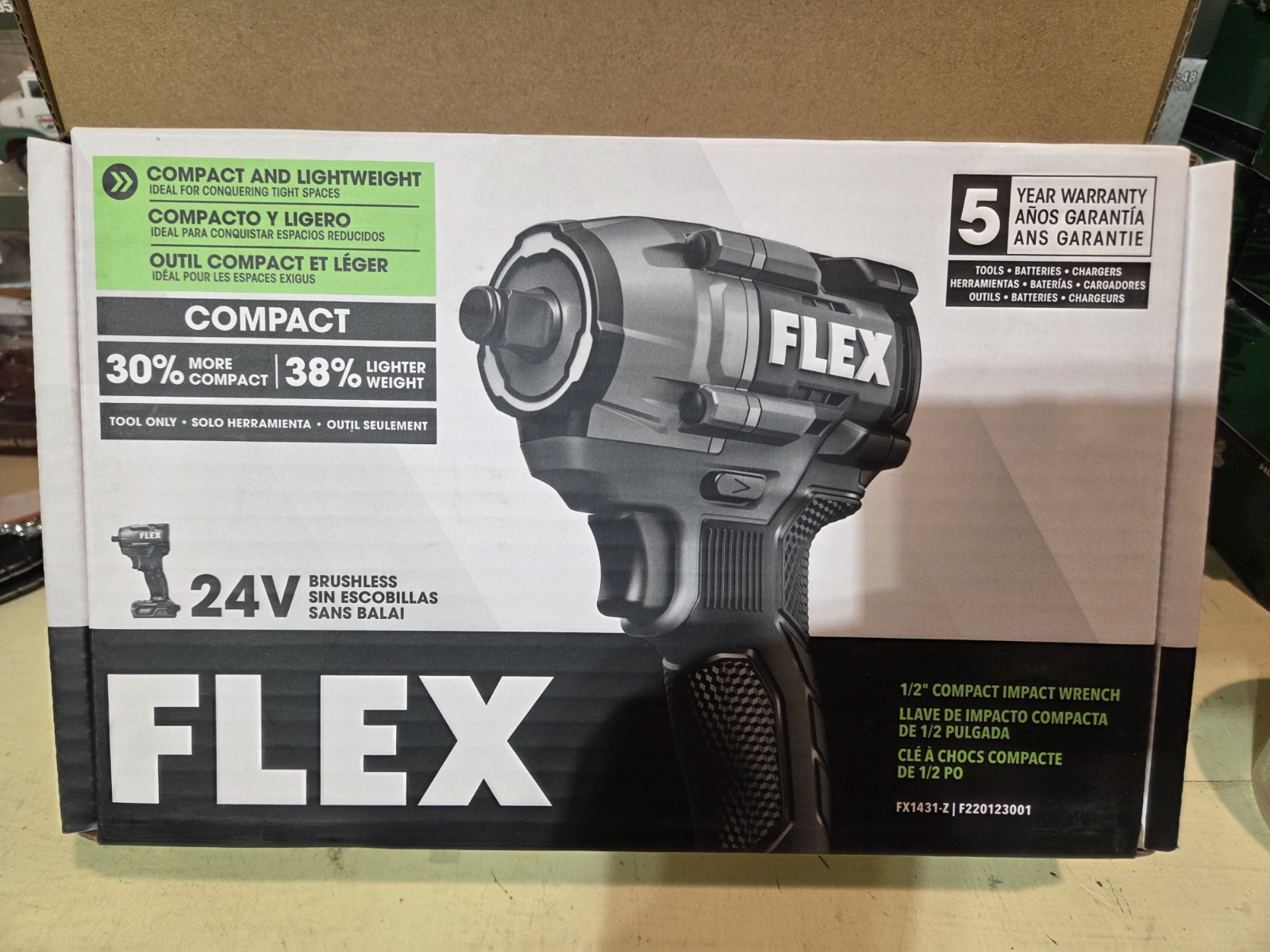 FLEX 1/2" Compact Impact Wrench 450ft-lbs Torque - (Tool Only) FX1431-Z