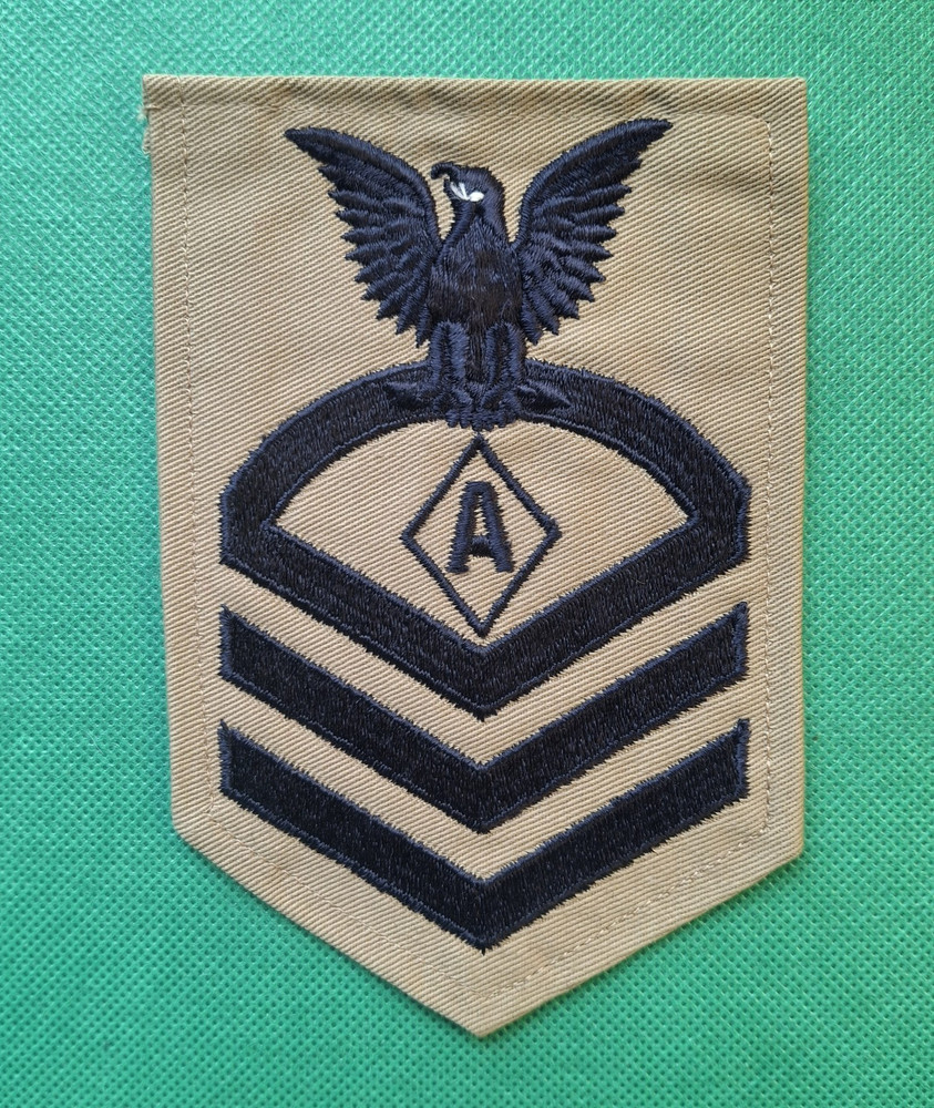 US Navy WW2 Chief Athletic Instructor Dated 1943 on  Khaki Rate Patch