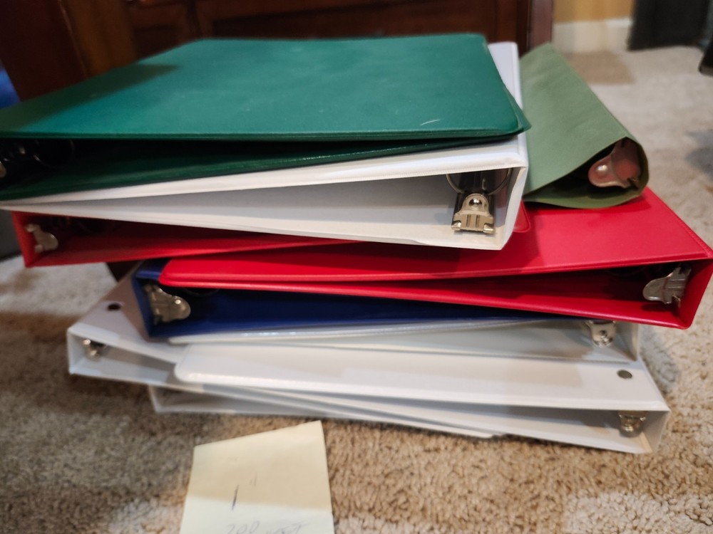 Various Assorted 3-Ring Binder Notebooks