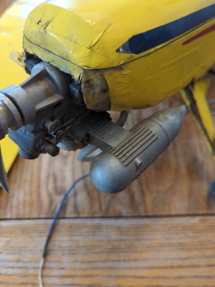 Vintage Yellow Model Airplane