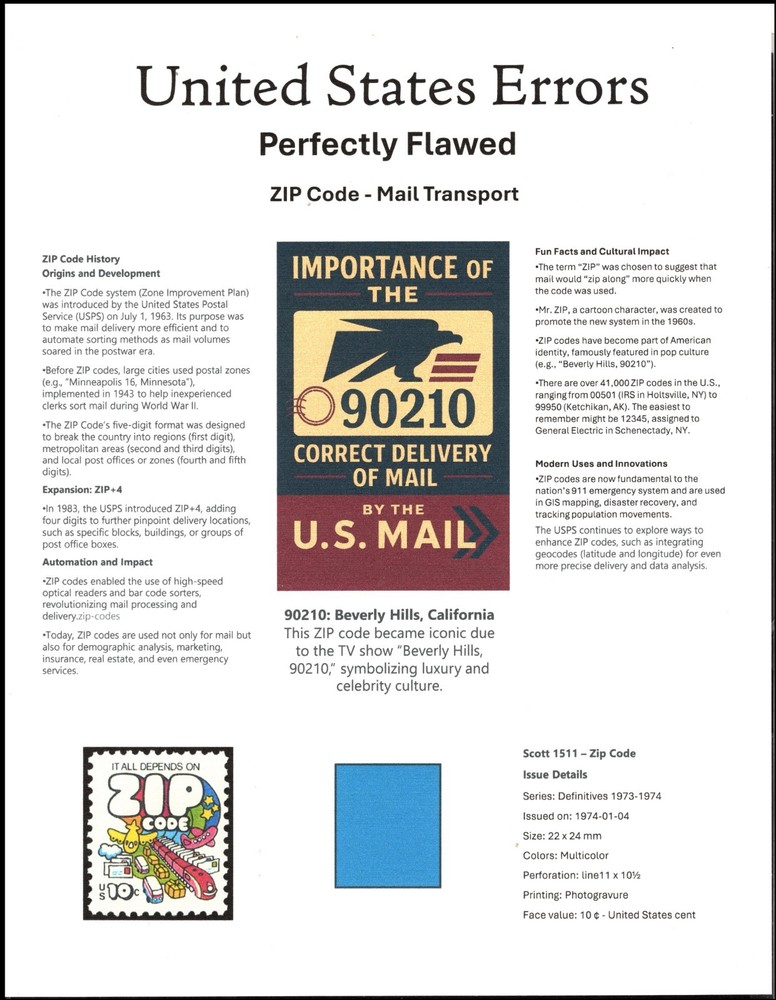 Centsational Custom Presentation Panel For Error SN 1511 - 8.5” X 11”