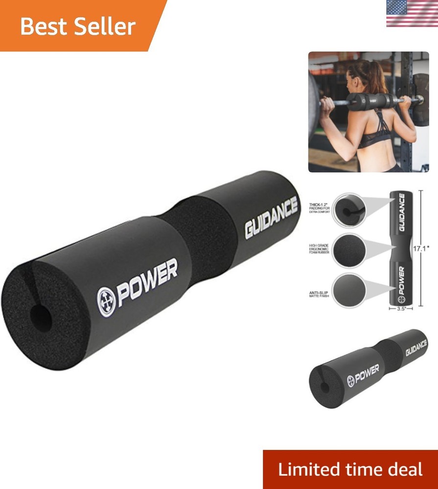 Comfortable Barbell Squat Pad - Perfectly Fits Standard Bars for Secure Training