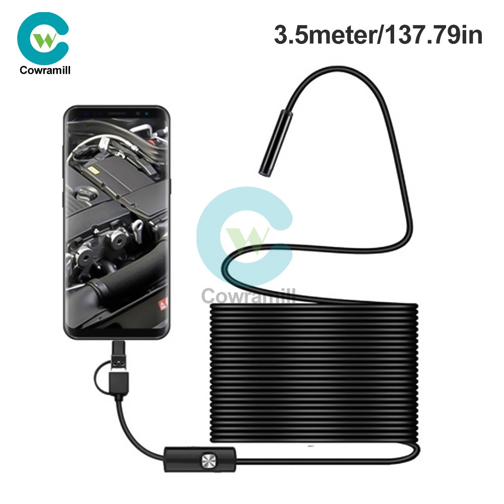 6LED HD Snake Endoscope Borescope Inspection Camera Scope for USB Android PC