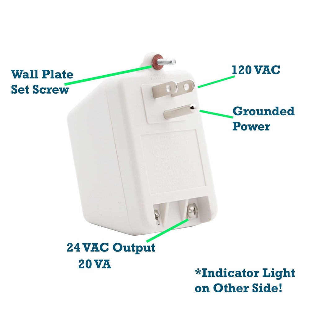 MG ELECTRONICS MGT2420 TRANSFORMER,24VAC 20VA UL APPROVED
