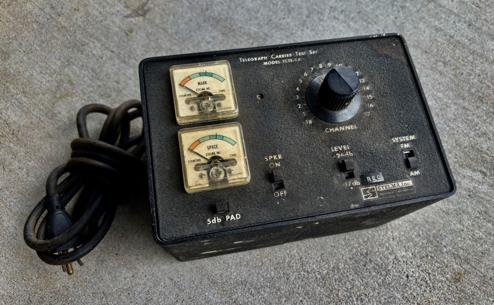 Stelma TCTS-1A Telegraph Carrier Test Set, Key, Sounder Vintage