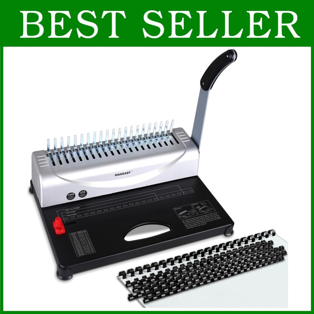 21-Hole Comb Binder with 400 Sheet Binding Capacity