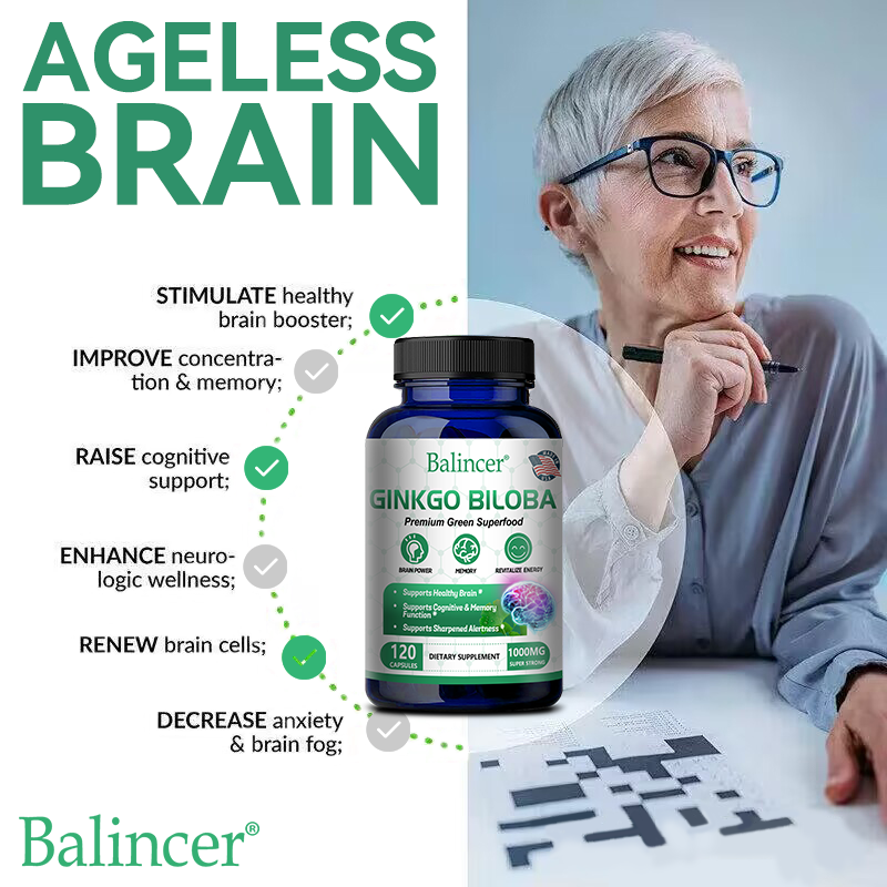 Ginkgo biloba capsule 1000 mg Memory Cognitive function Blood circulation