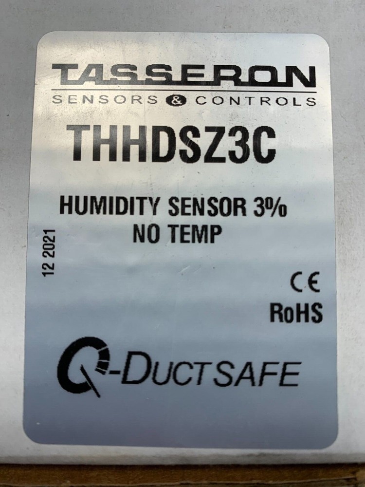 Tasseron duct humidity sensor 3% no temperature element