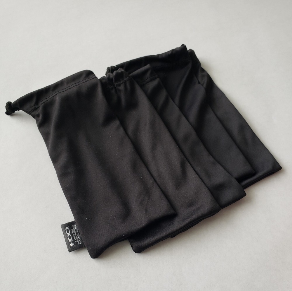 5-Pack Oakley Small Black Microfiber Cleaning Storage Bags Authentic