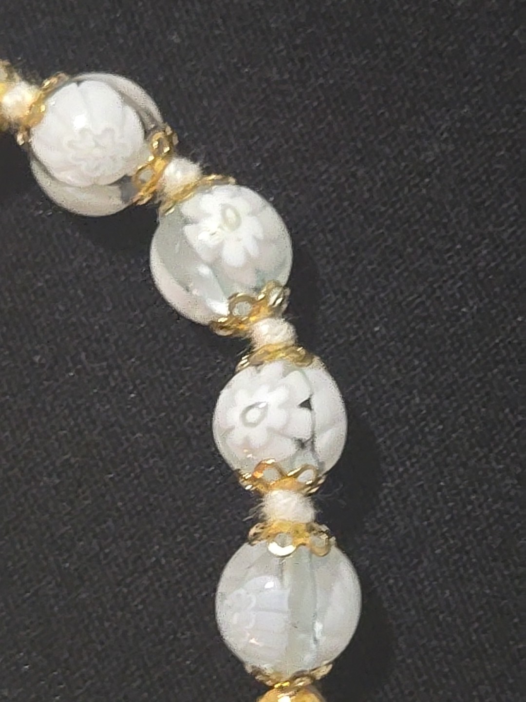 Perche No Handmade In Italy Venetian Glass Beads Necklace,Braclet&Earings Set