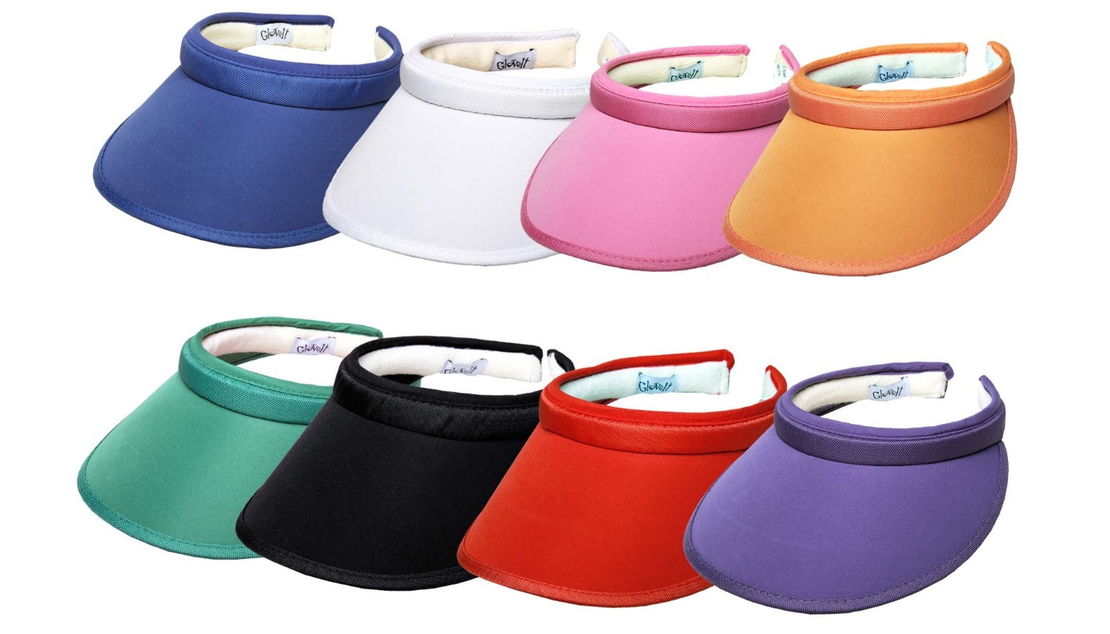 Ladies, slide on/clip on, no headache, solid color visors