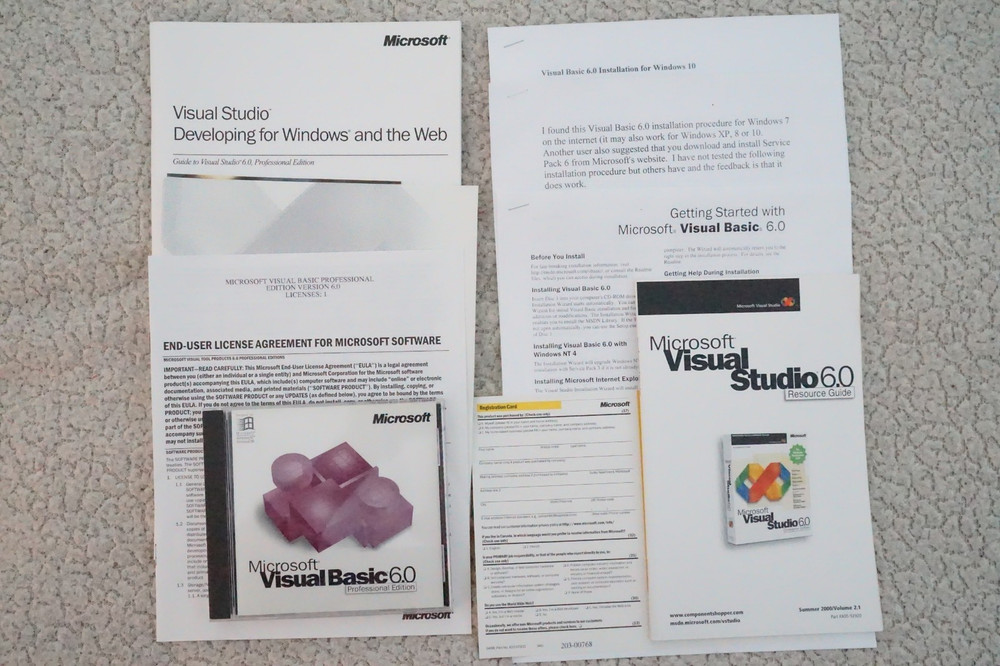 Microsoft Visual Basic 6.0 Professional 6 PRO FULLVER for Windows 11 203-00768
