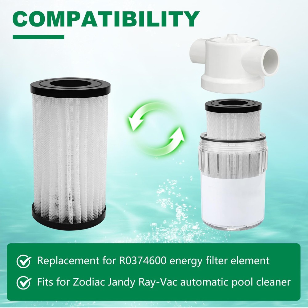 PROSOCOOL Energy Filter Element R0374600 Replacement for Jandy Black white