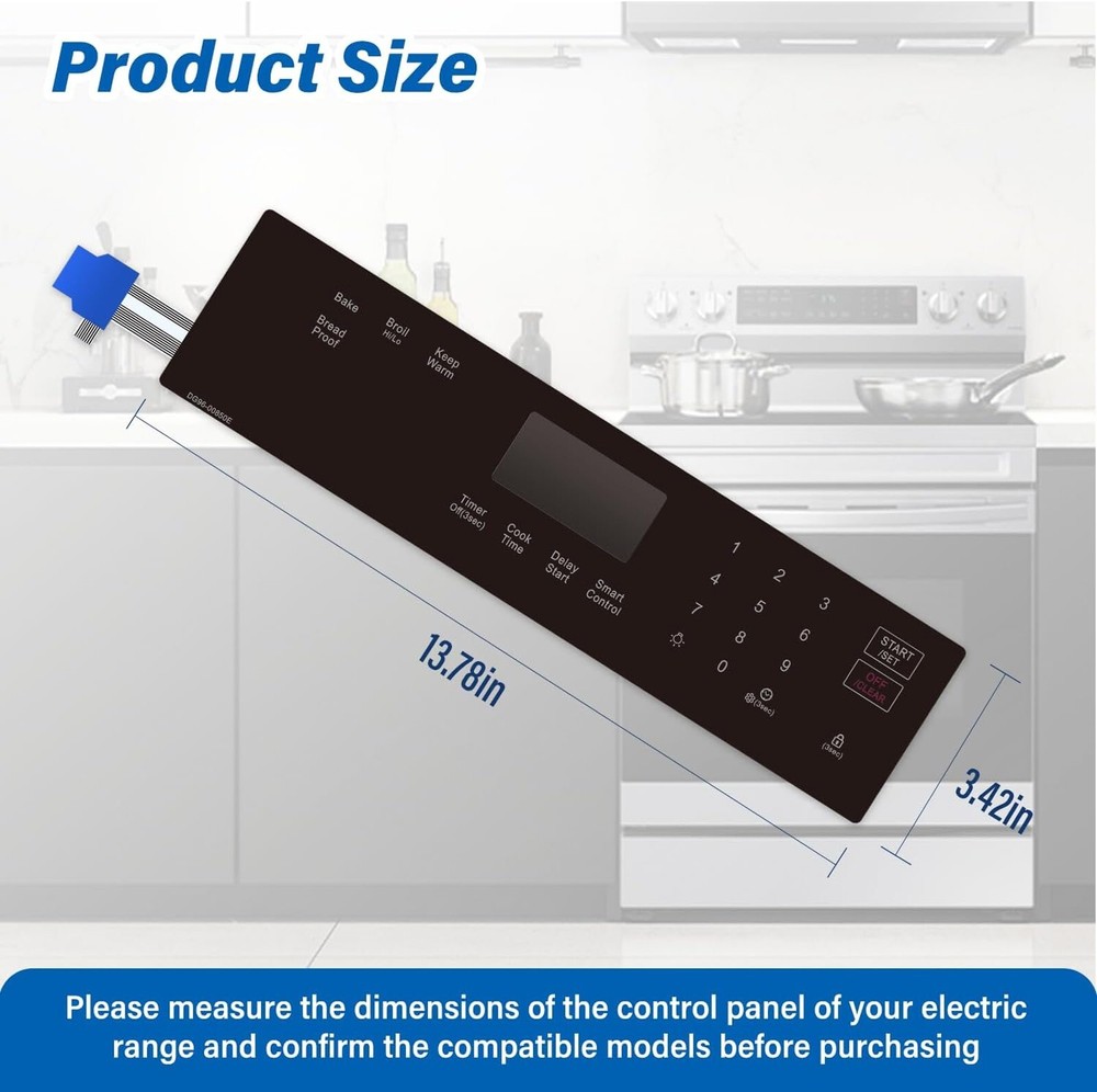 New For Samsung Ovens DG96-00850E Range Membrane Switch Touchpad Control Panel