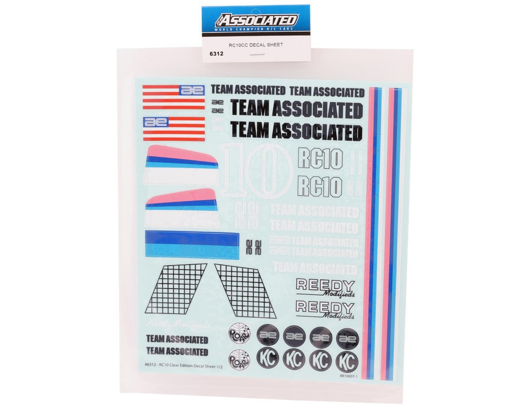 Team Associated RC10CC Decal Sheets [ASC6312]