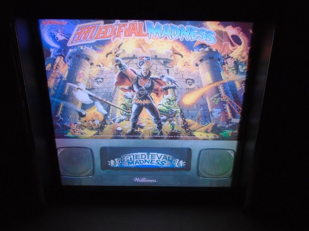 Williams Medieval Madness Pinball Head LED Display light box