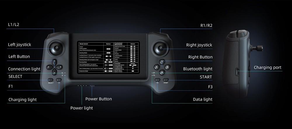 Unitree R3 Controller – Wireless Remote for Robot Dogs (Go2, Go2-W, B2)