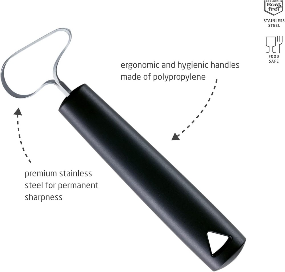 triangle Fruit and Vegetable Corer - Ultra-Sharp Stainless Steel with Two Cuttin