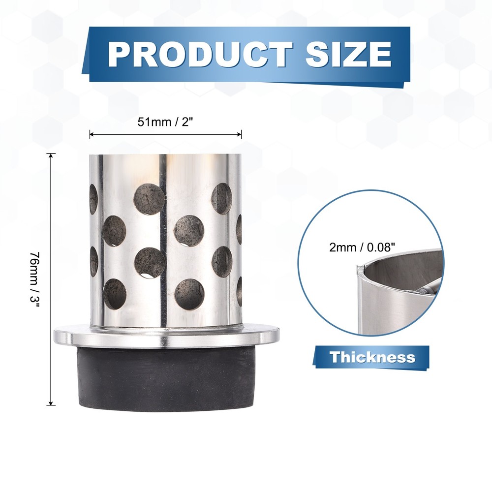 2" x 3" Perforated Casting Flask Vacuum Casting Wall Flanged with Base