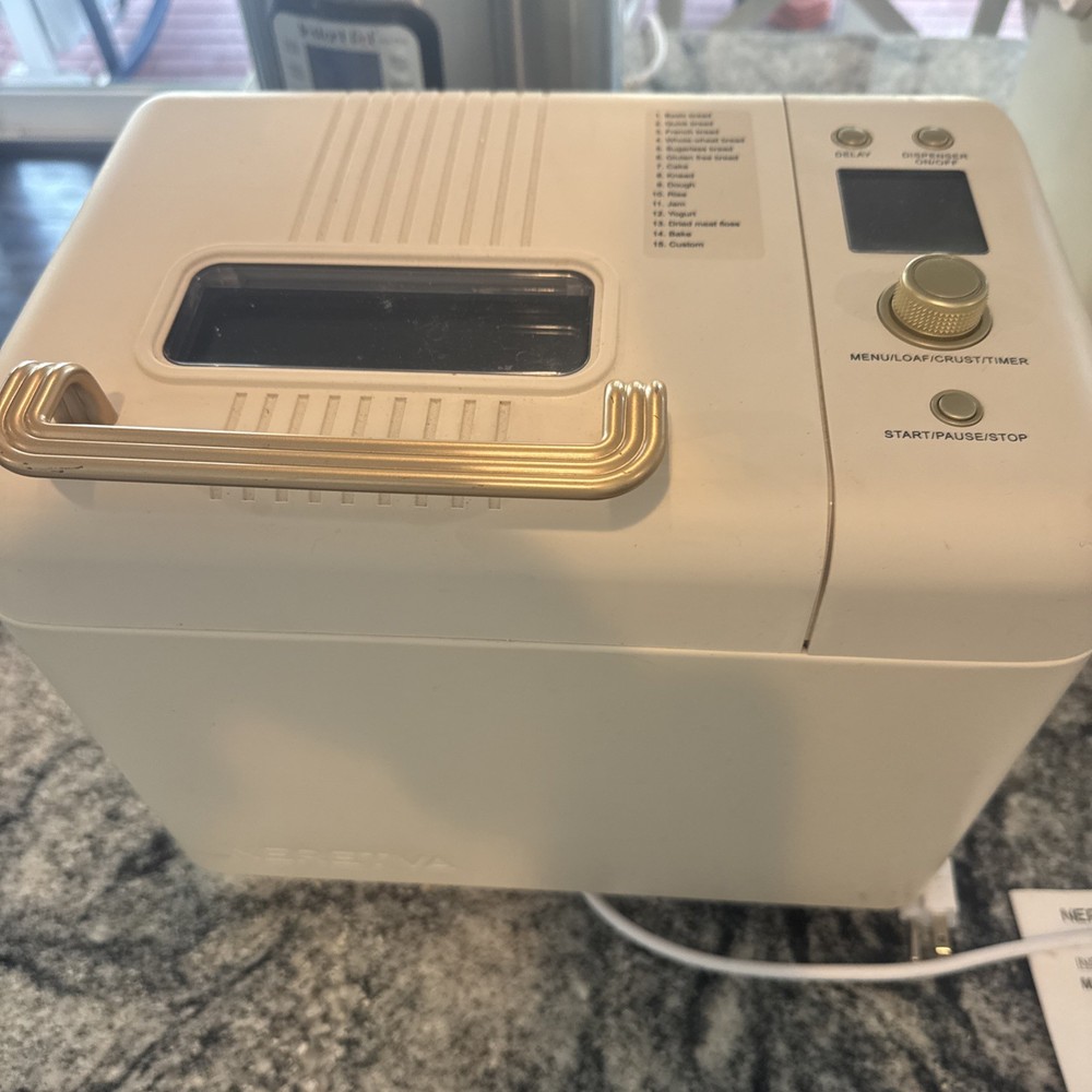 Neretva Automatic Bread Maker Ivory Gold Countertop Machine