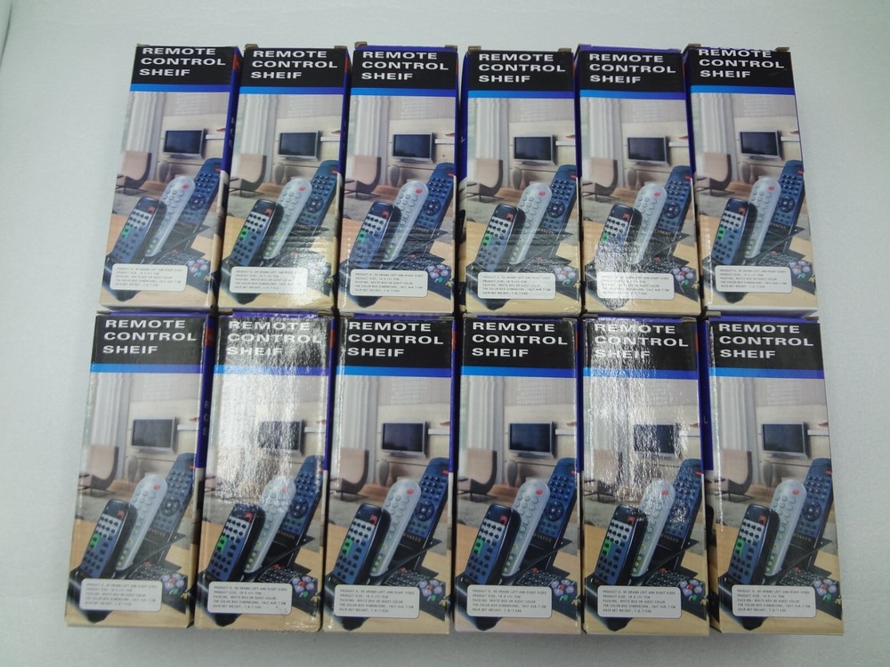 12 TV Remote Control Holder Storage 4 Section NOS